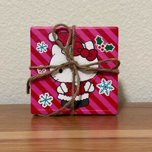 Hello Kitty Christmas Coasters (Set of 4 Ceramic Coasters) NWT